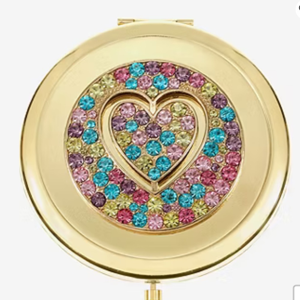 Monet Gold Tone Round Compact - Picture 7 of 7